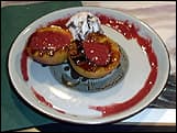 Grillede peach melba